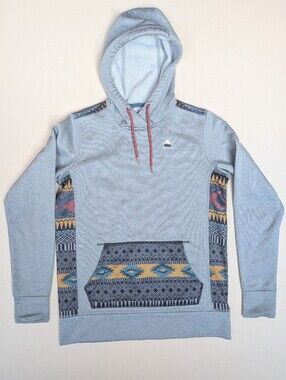 Burton Oak Pullover Hoodie Sweatshirt Mens XS Snowboarding Aztec Geometric